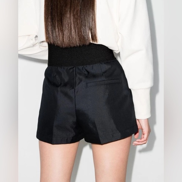 Alexander Wang Black Logo Waistband Shorts NWT - Picture 8 of 8